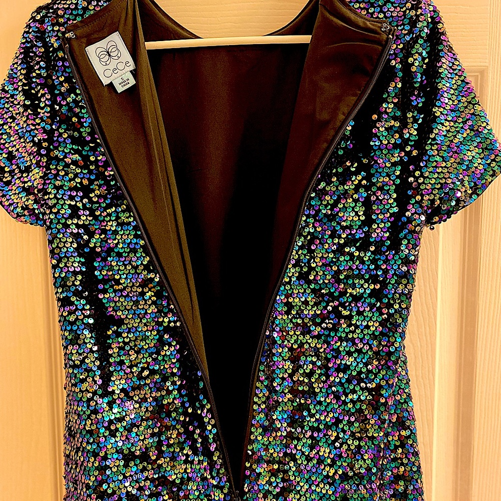 Size Small CeCe multicolored sequined dress.